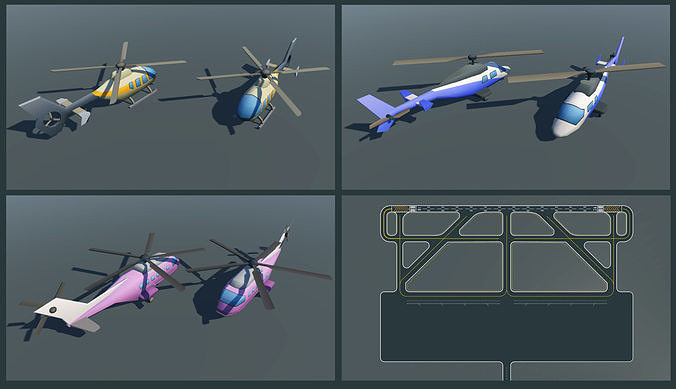 Mobile Airport Low-poly 3D model 5