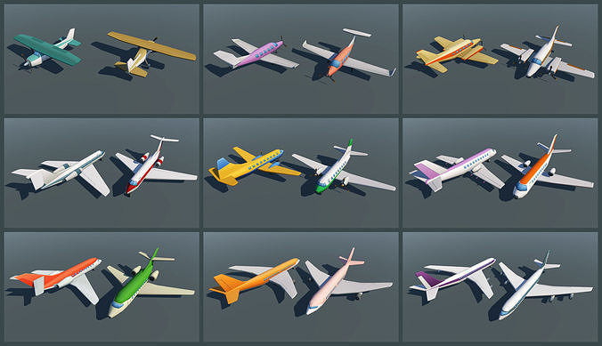Mobile Airport Low-poly 3D model 3