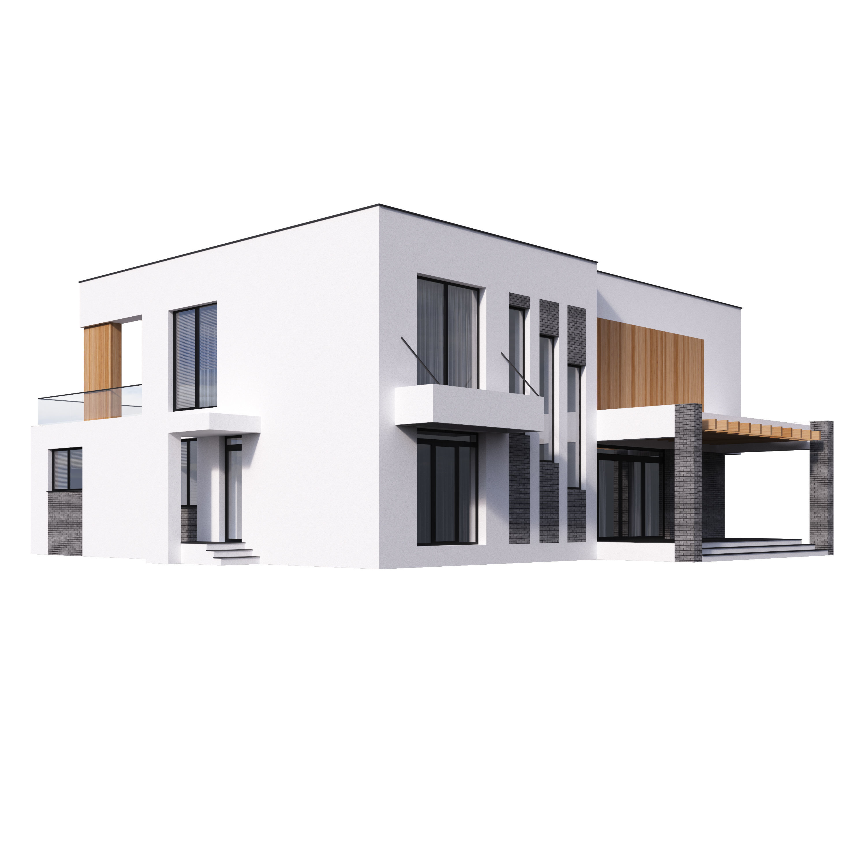 Villa 05 House Cottage Home Building 3D model_4