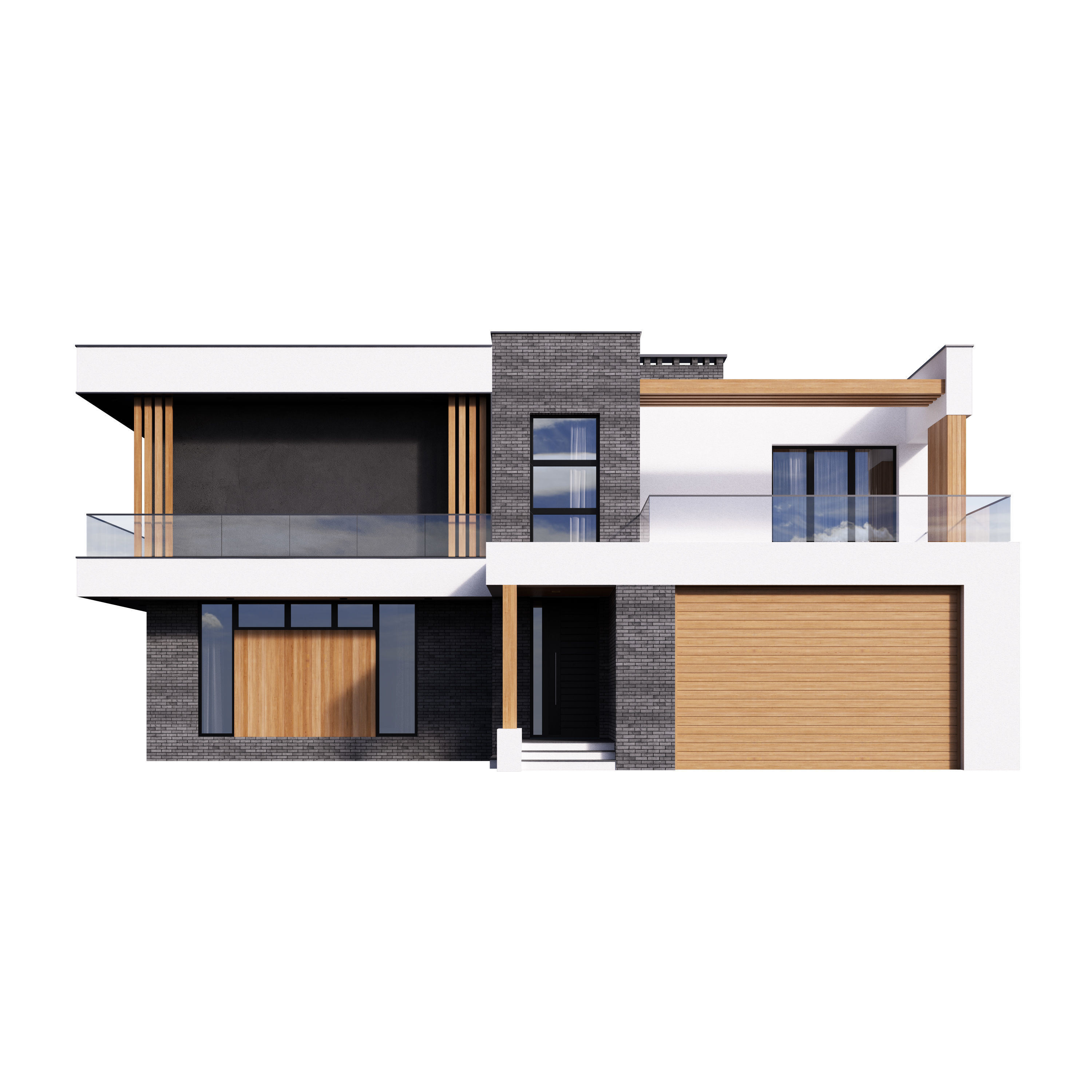 Villa 05 House Cottage Home Building 3D model_1