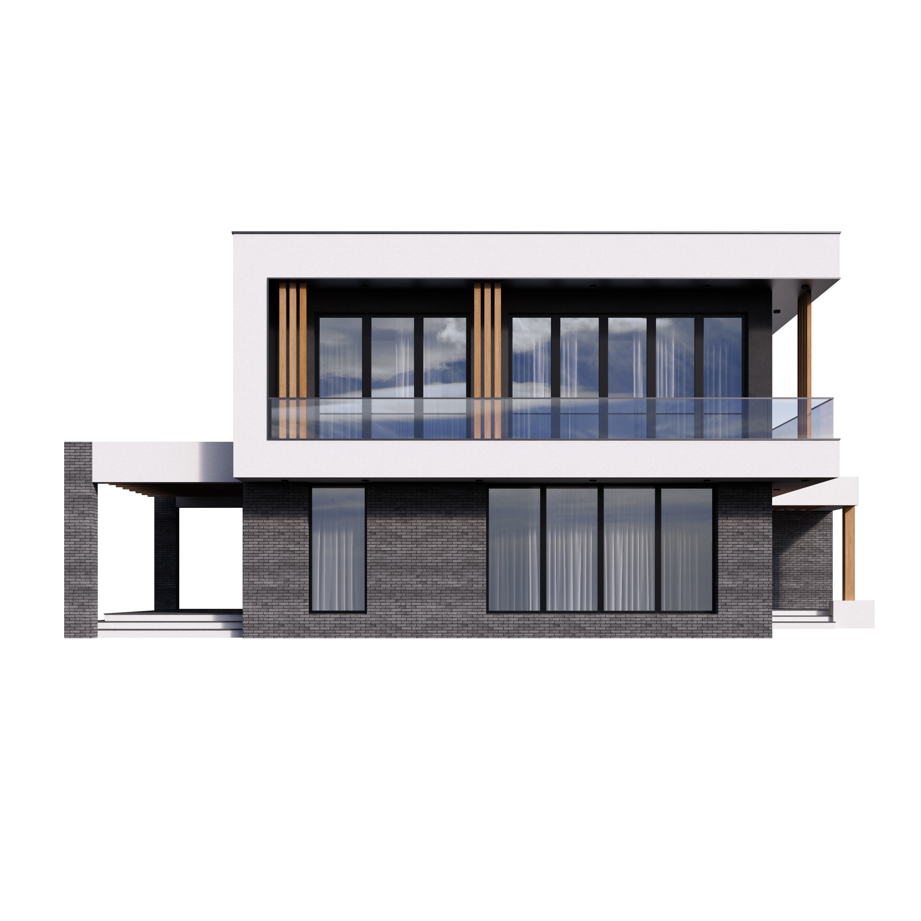 Villa 05 House Cottage Home Building 3D model_7