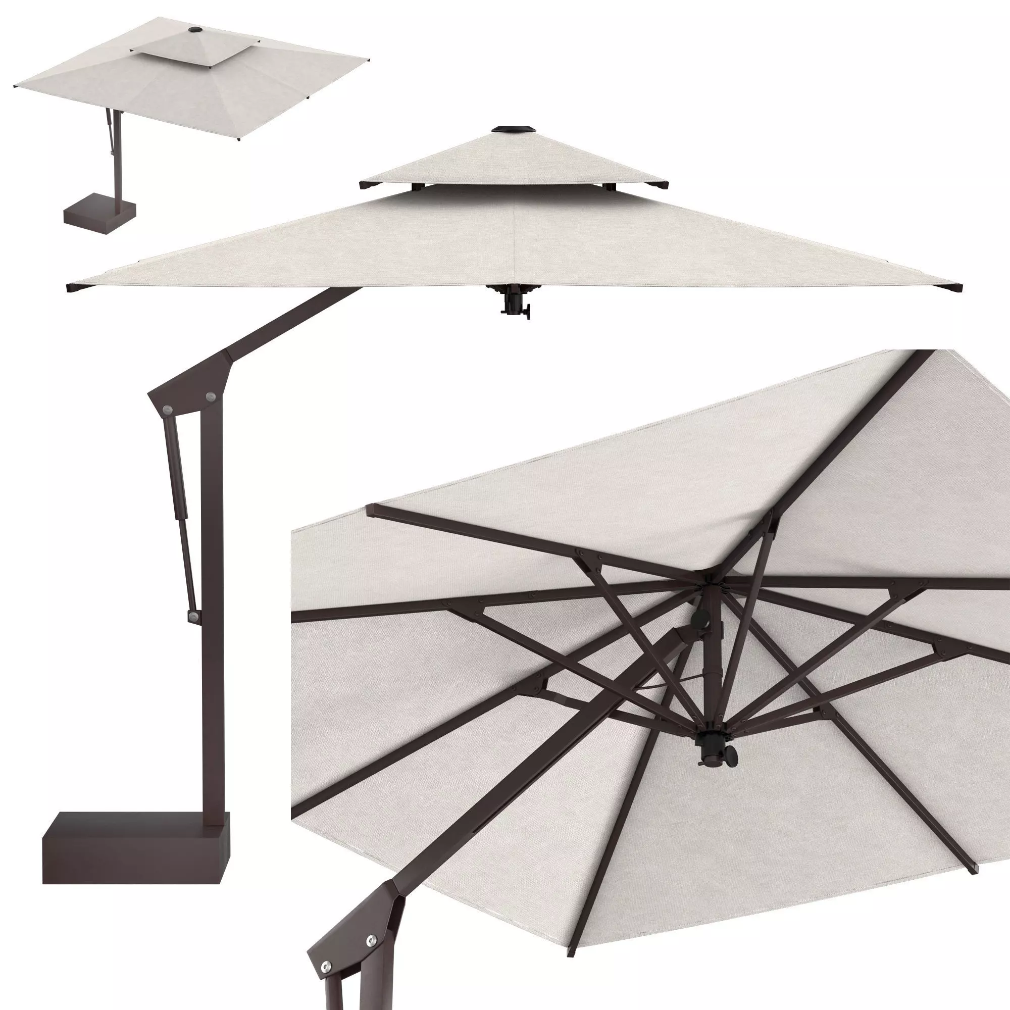 Cantilever Umbrellas King Collection 3D model_0
