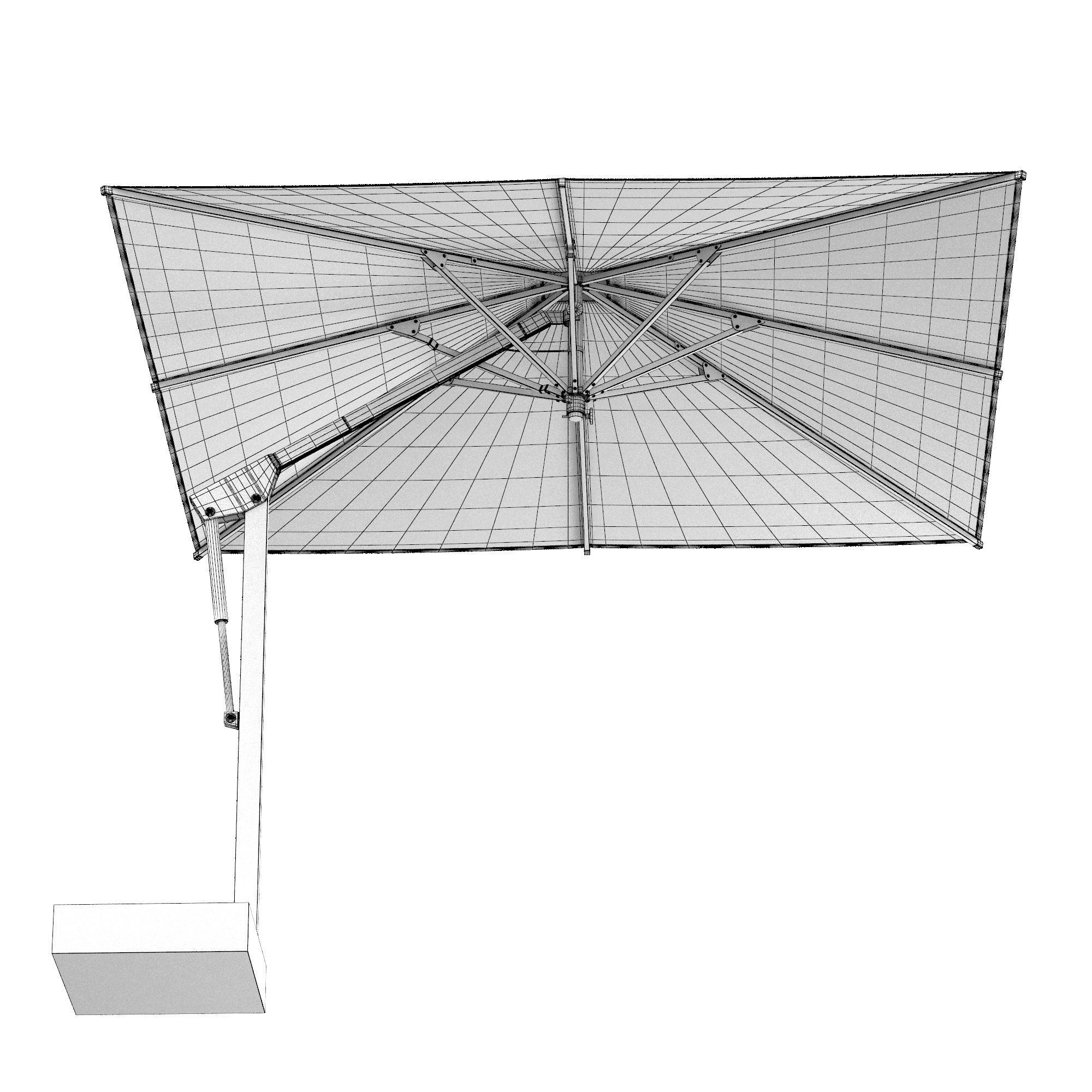 Cantilever Umbrellas King Collection 3D model_4