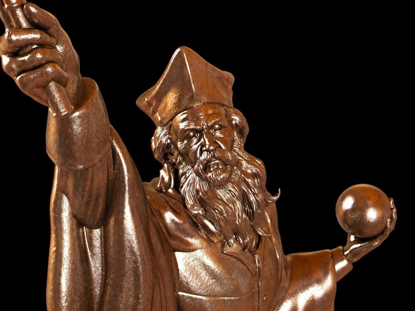 Wizard statue 3D model 3D printable CGTrader