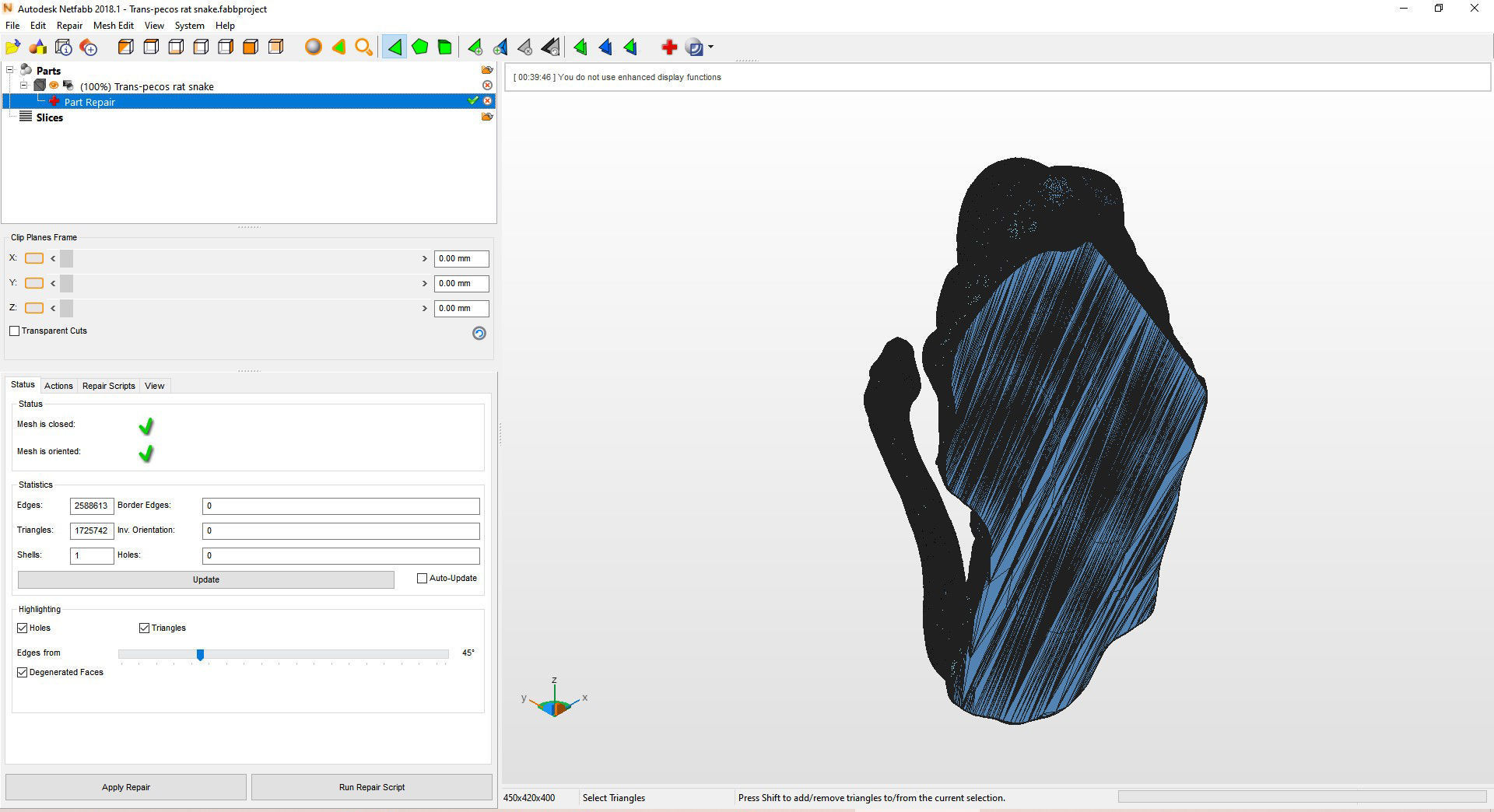 Trans-pecos rat snake 3D print model_13