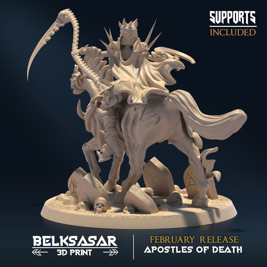 Reaper Rider B Nude and Normal 3D print model_3