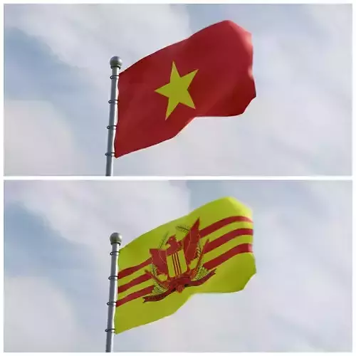Animated Vietnam Flags