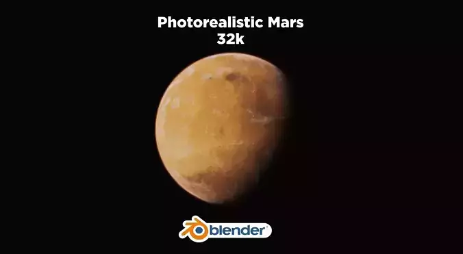 32k Photorealistic Mars for Blender 3D model