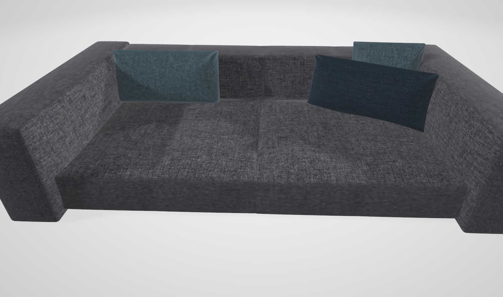 gray sofa with pillows Free 3D model_4