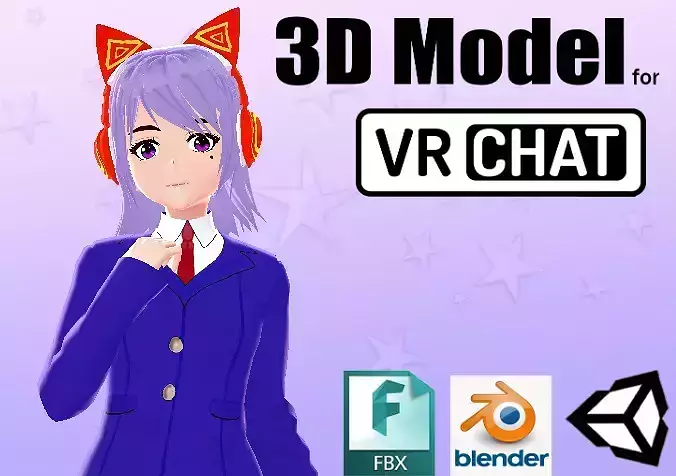 3d anime style girl avatar 