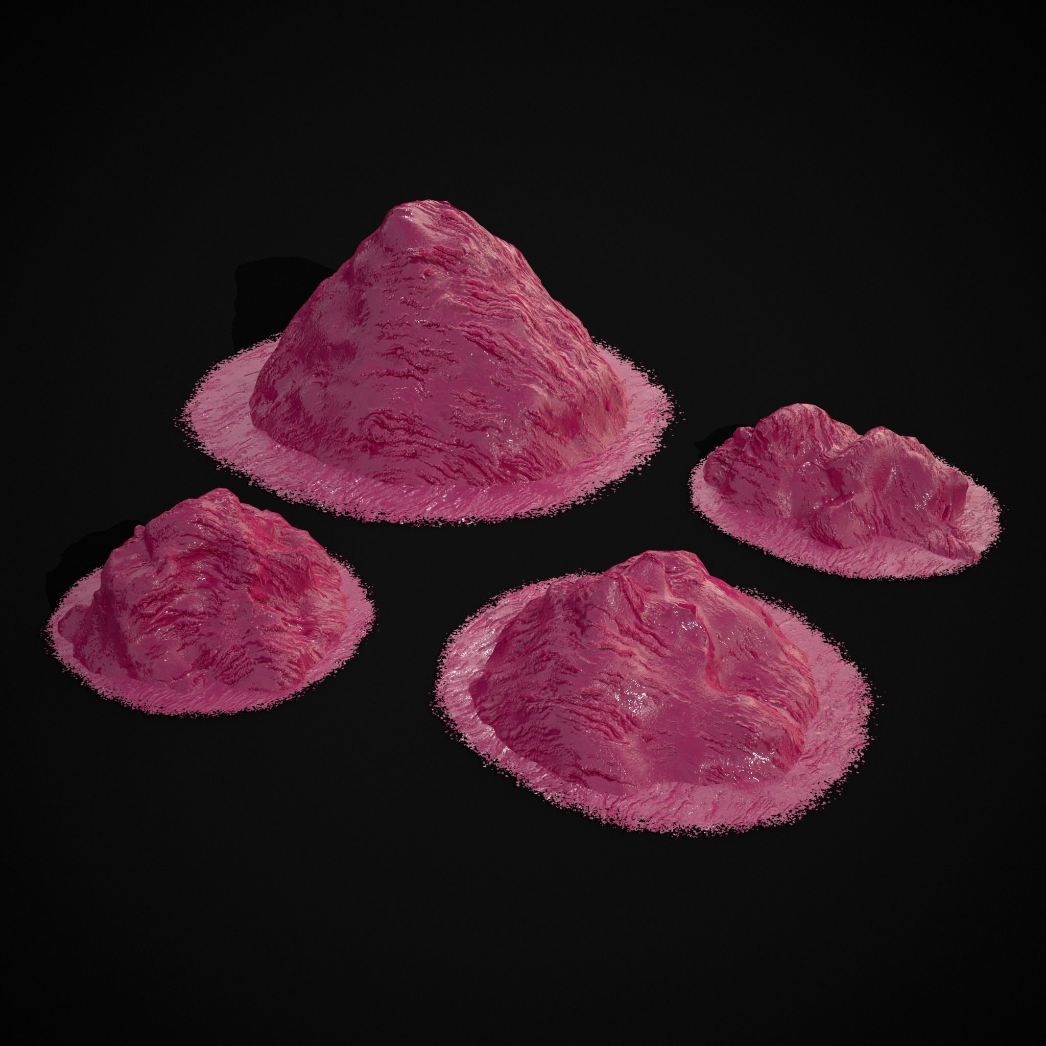 Ice Cream Piles Low-poly 3D model_18