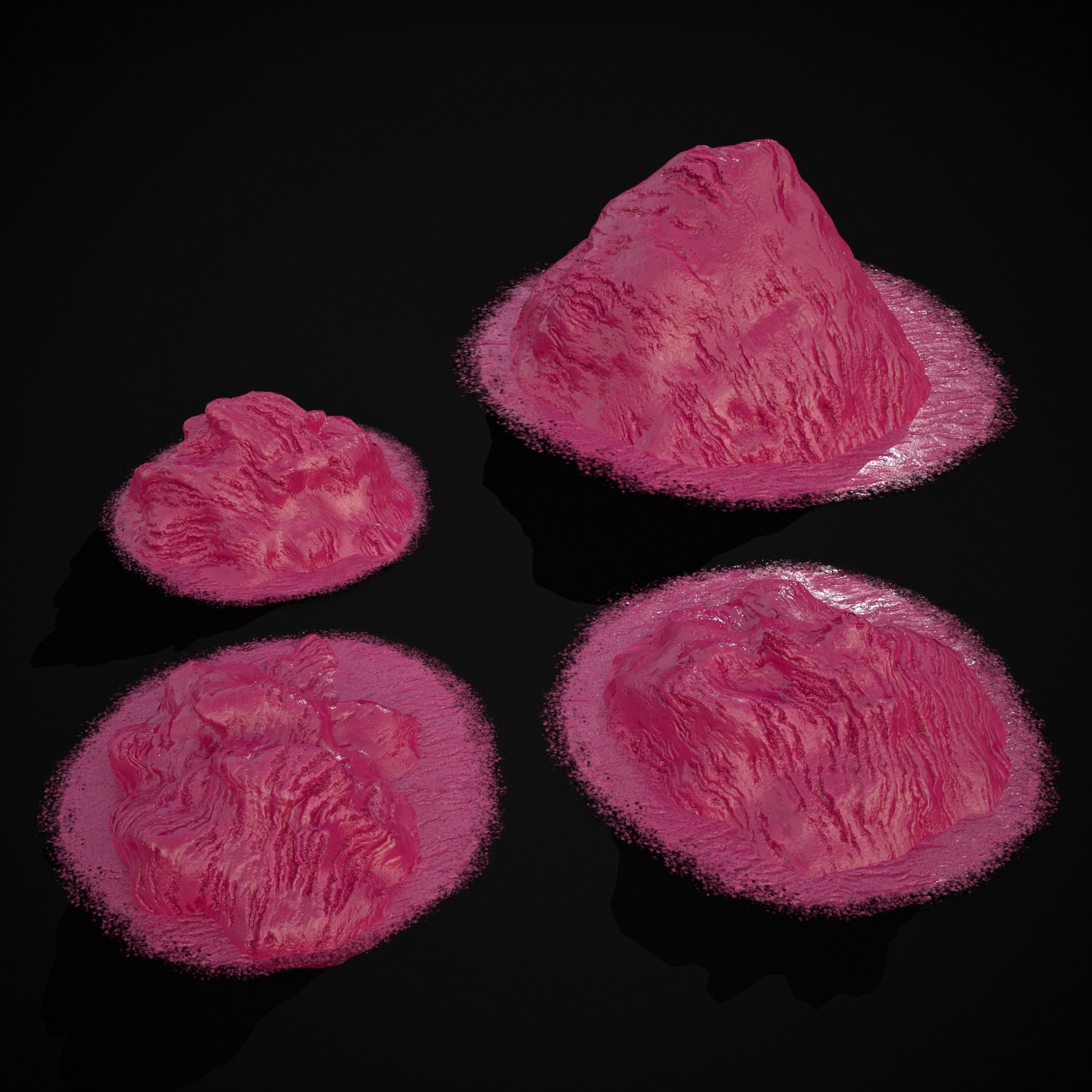 Ice Cream Piles Low-poly 3D model_28