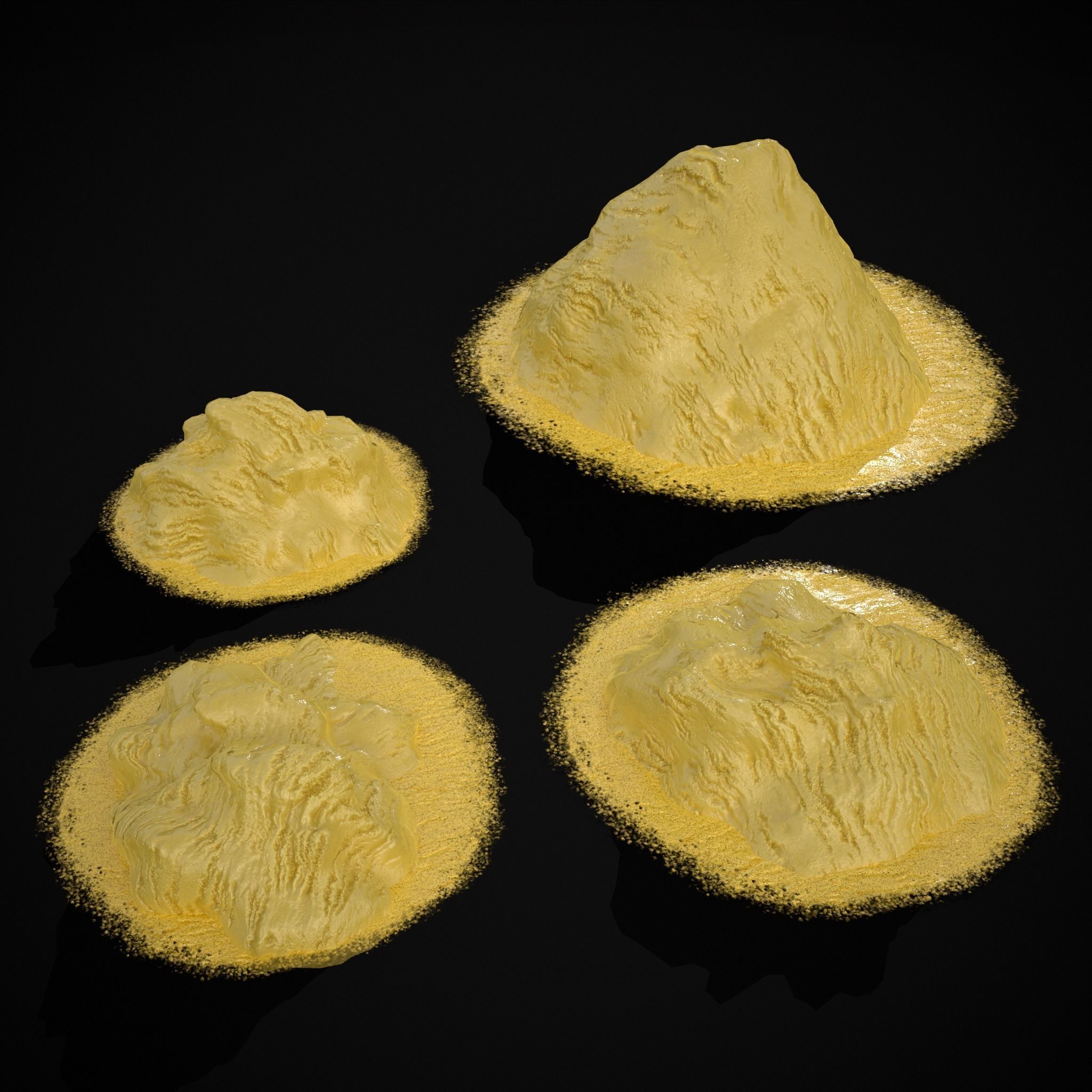 Ice Cream Piles Low-poly 3D model_24