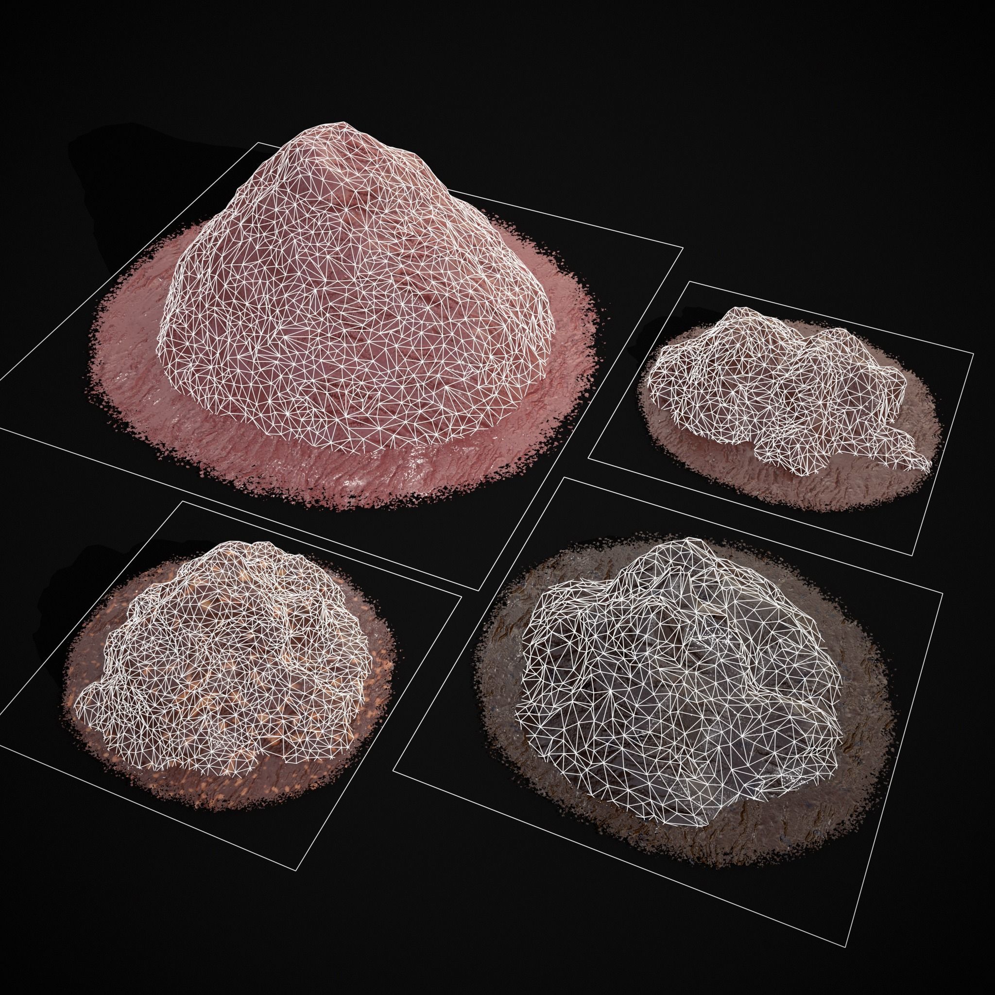 Ice Cream Piles Low-poly 3D model_1