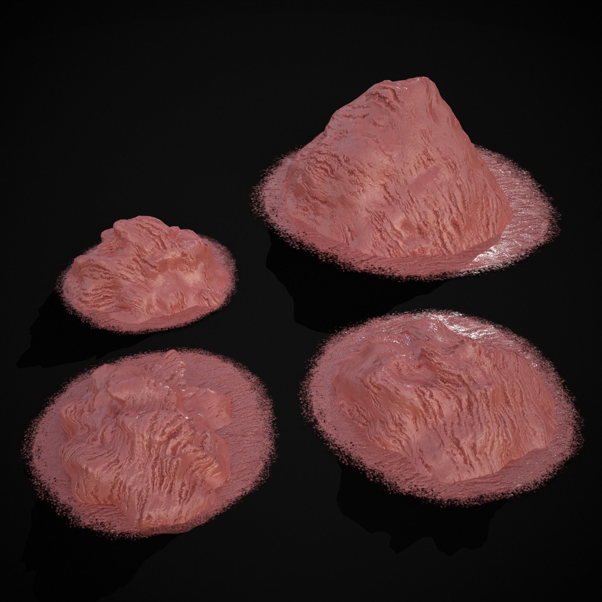 Ice Cream Piles Low-poly 3D model_29