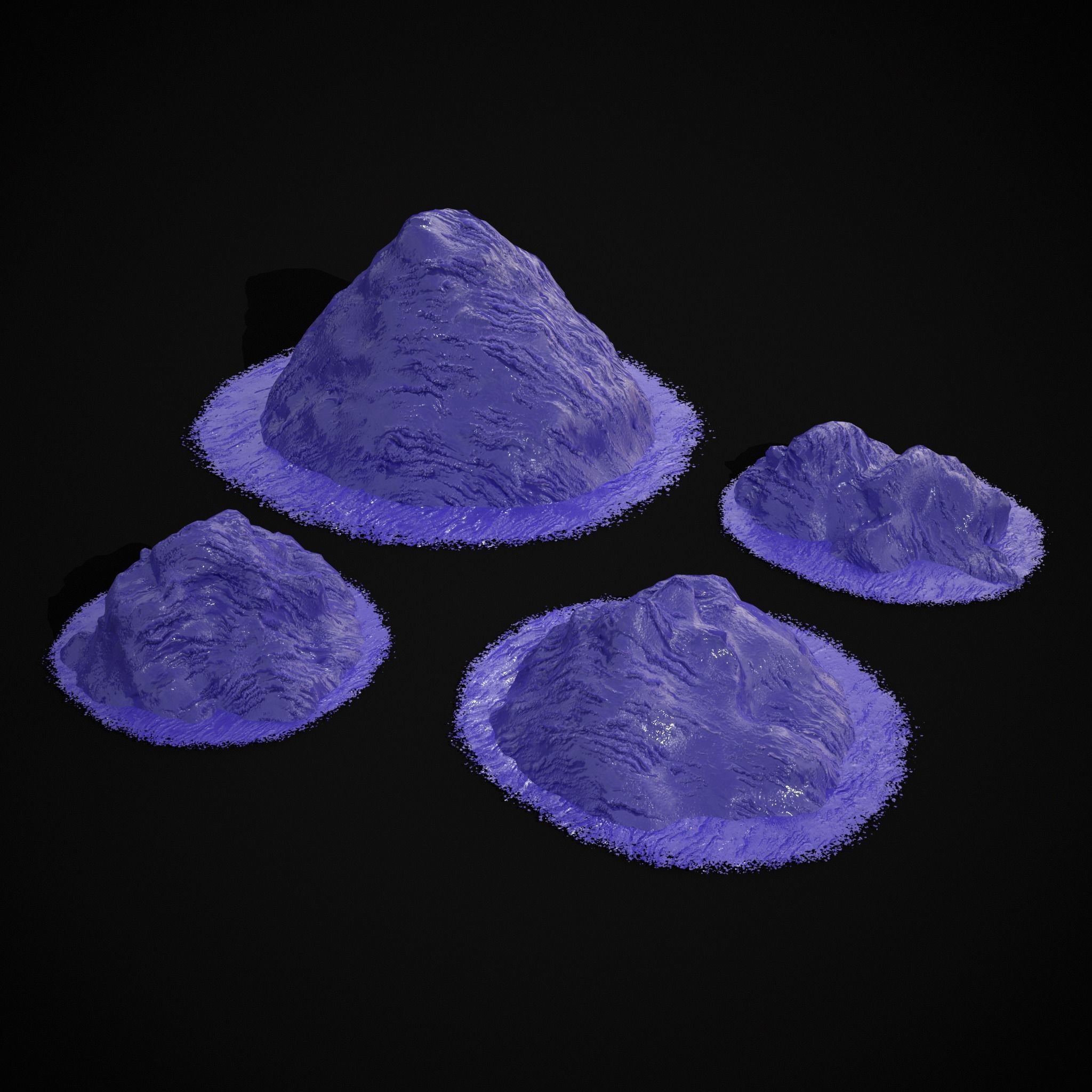Ice Cream Piles Low-poly 3D model_9