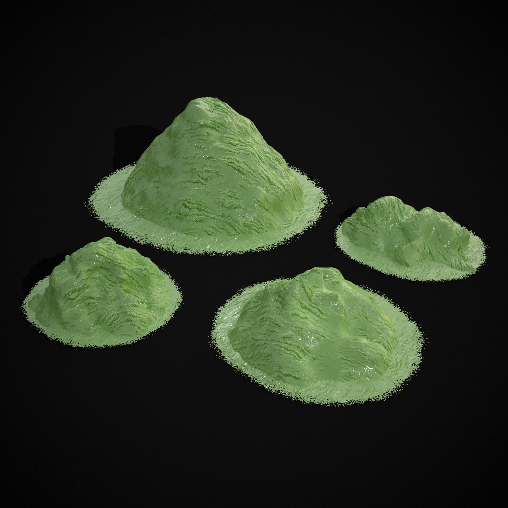 Ice Cream Piles Low-poly 3D model_13