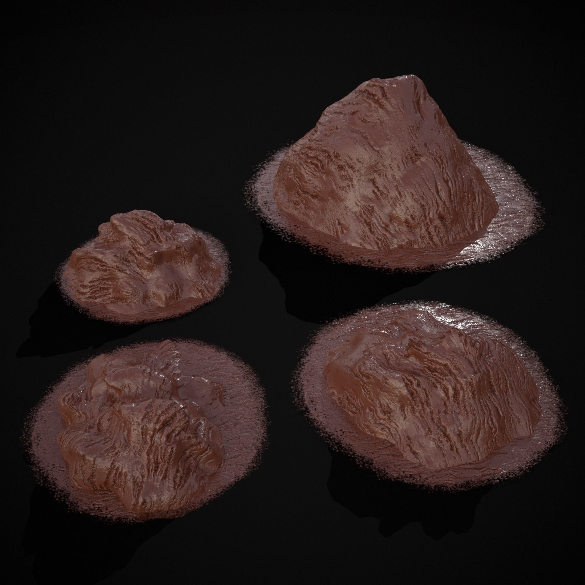 Ice Cream Piles Low-poly 3D model_21