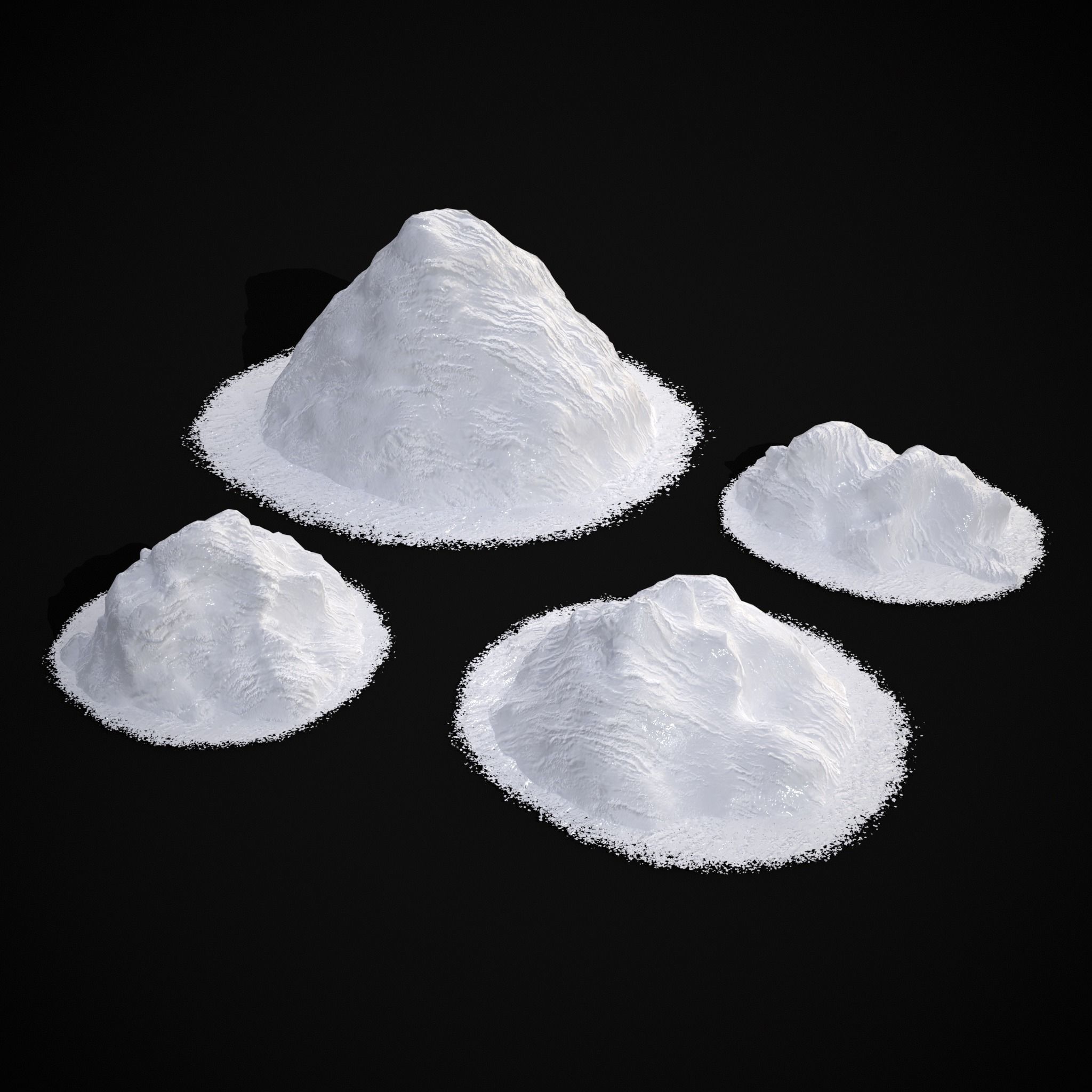 Ice Cream Piles Low-poly 3D model_19