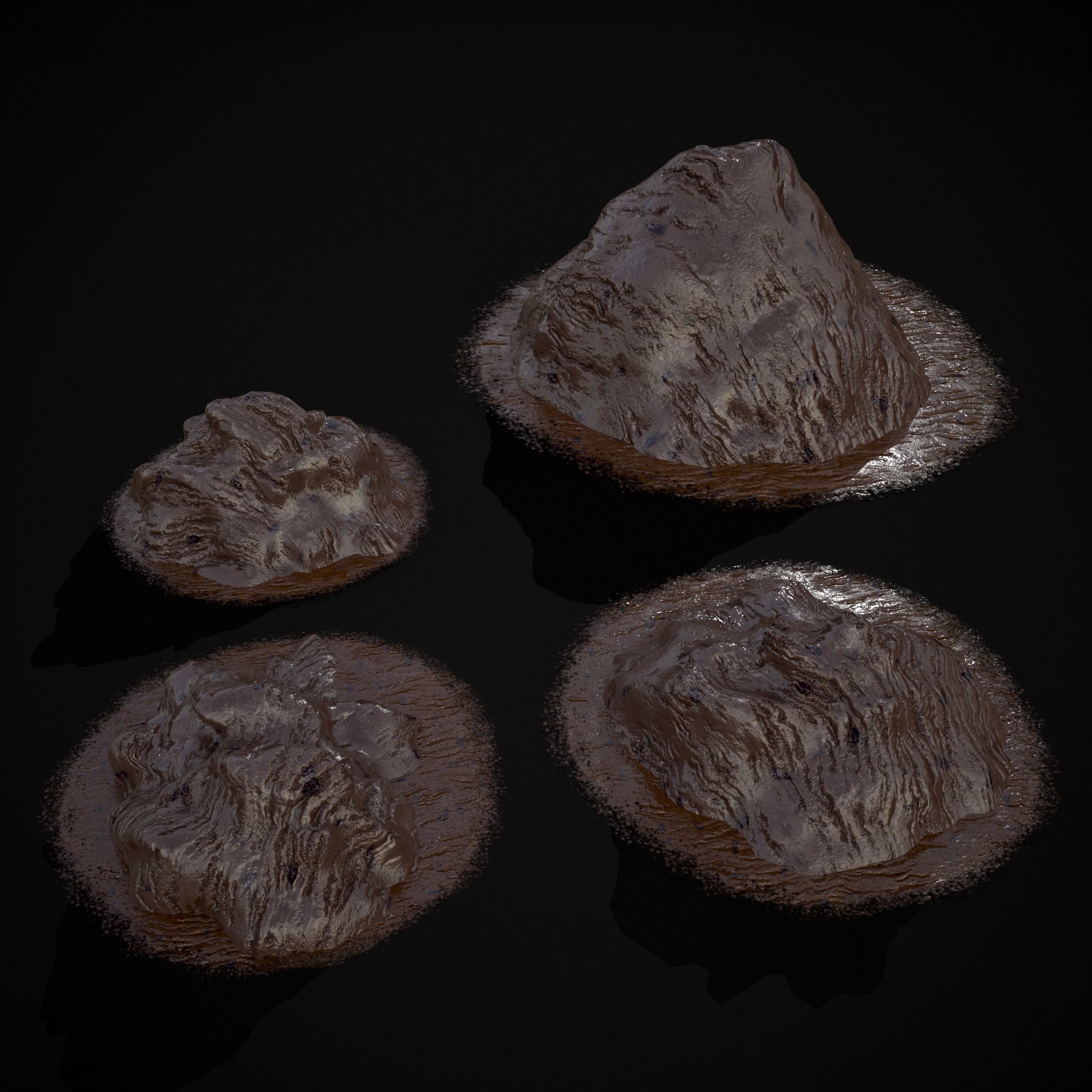 Ice Cream Piles Low-poly 3D model_25