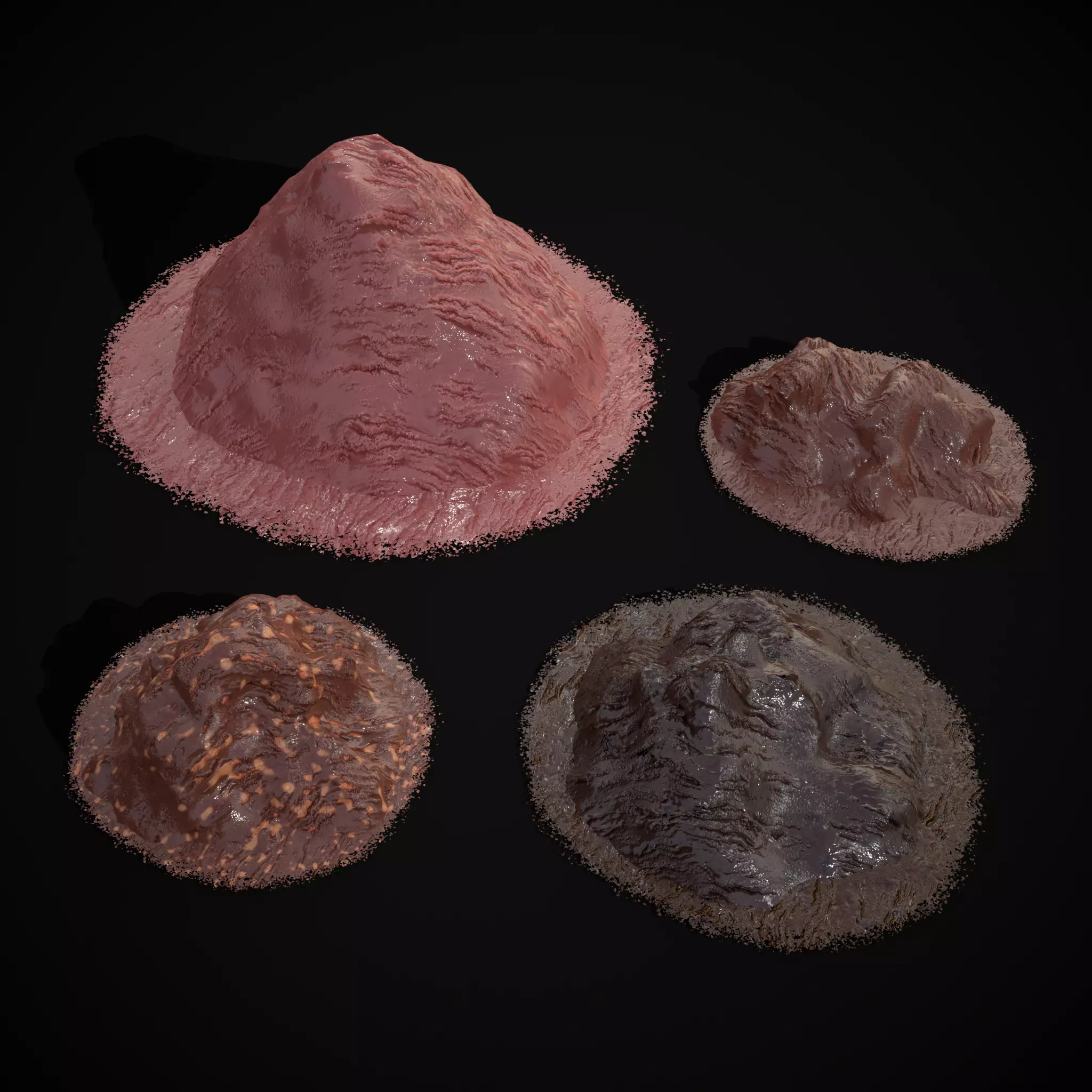 Ice Cream Piles Low-poly 3D model_0