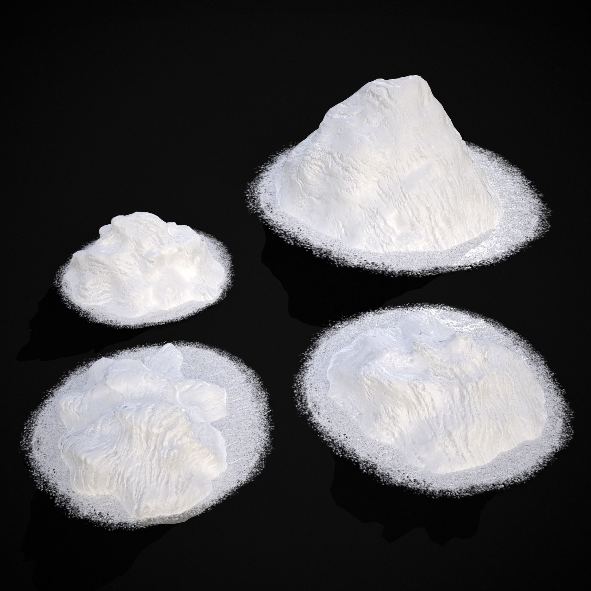 Ice Cream Piles Low-poly 3D model_30