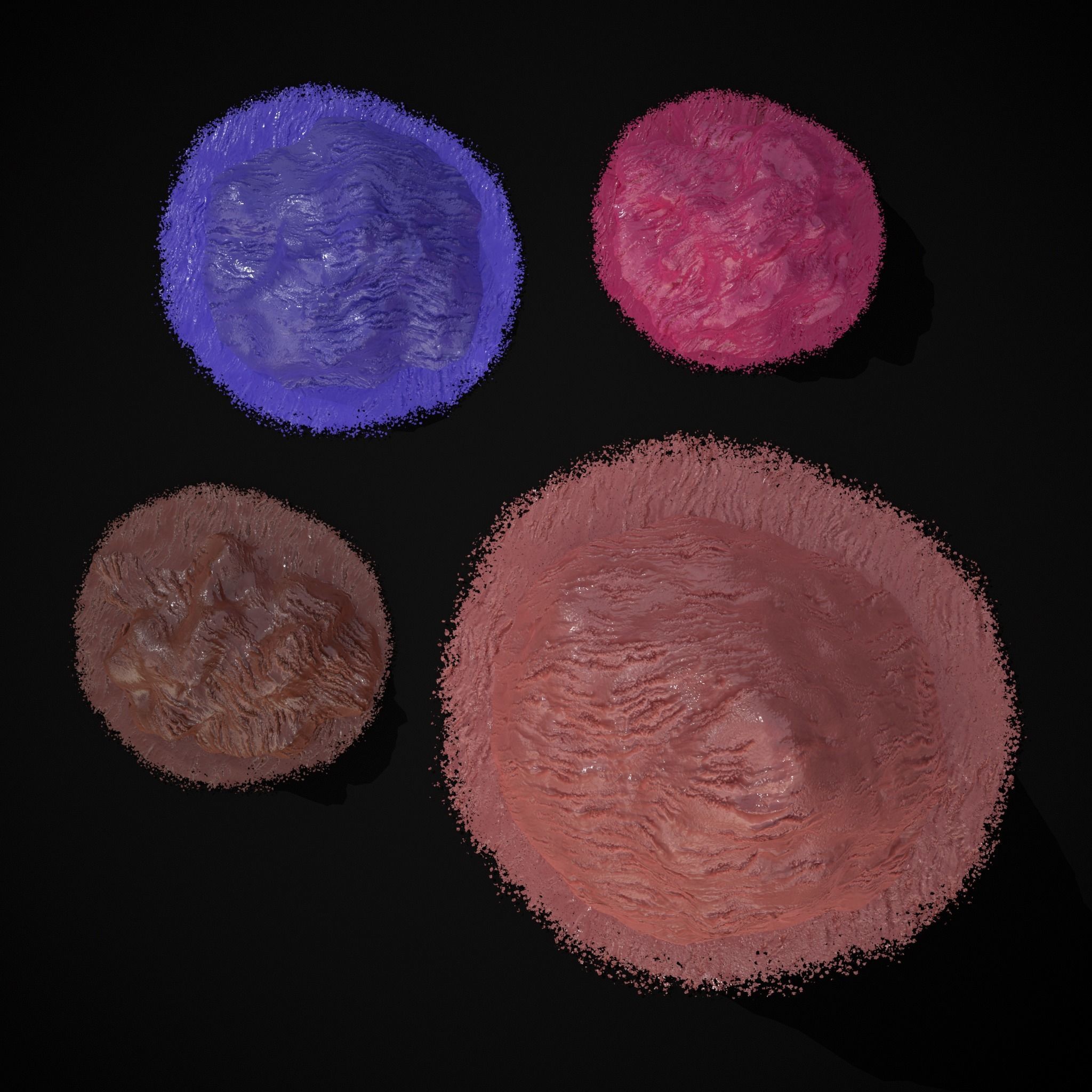 Ice Cream Piles Low-poly 3D model_6