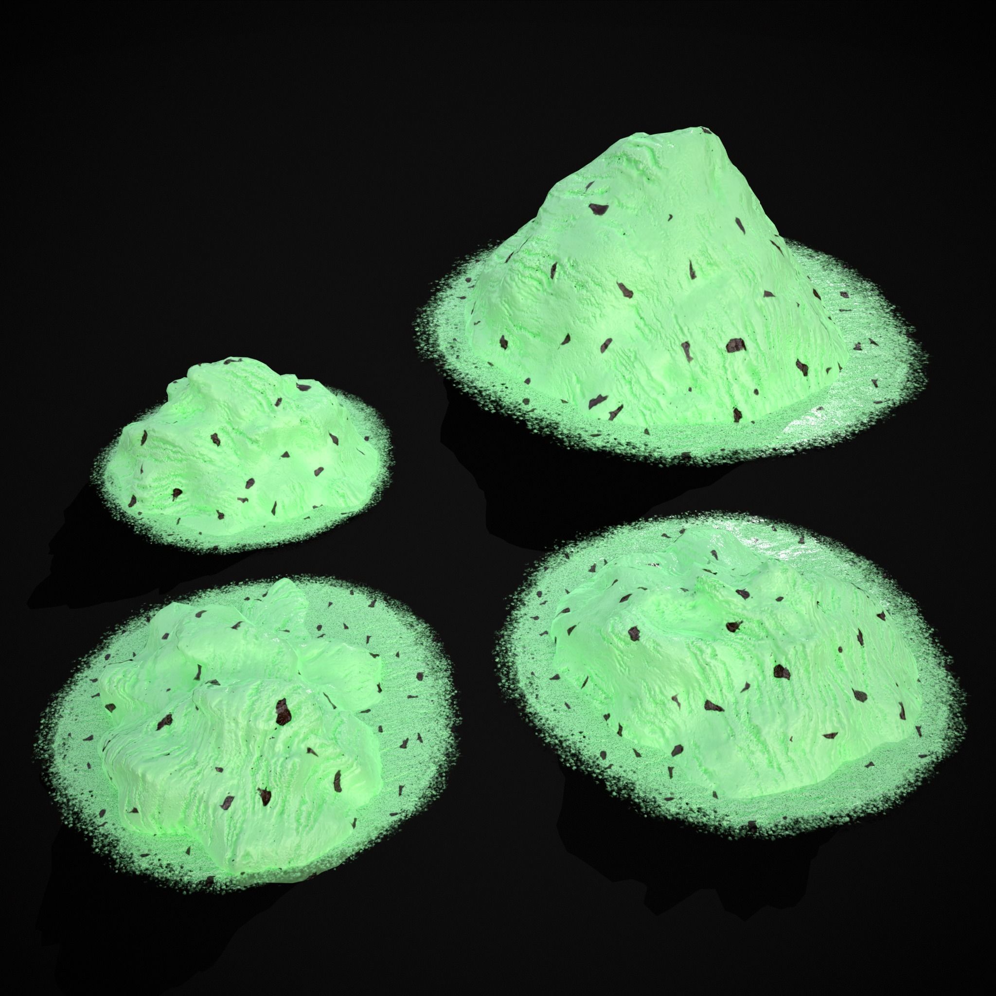 Ice Cream Piles Low-poly 3D model_27