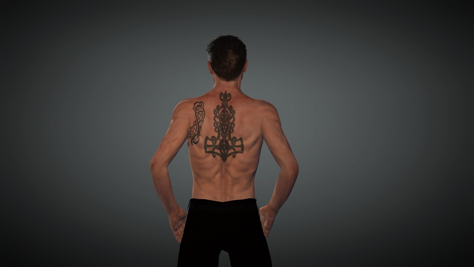 Leonardo DiCaprio Rigged - 2500 Free animations tutorial Low-poly 3D model_10