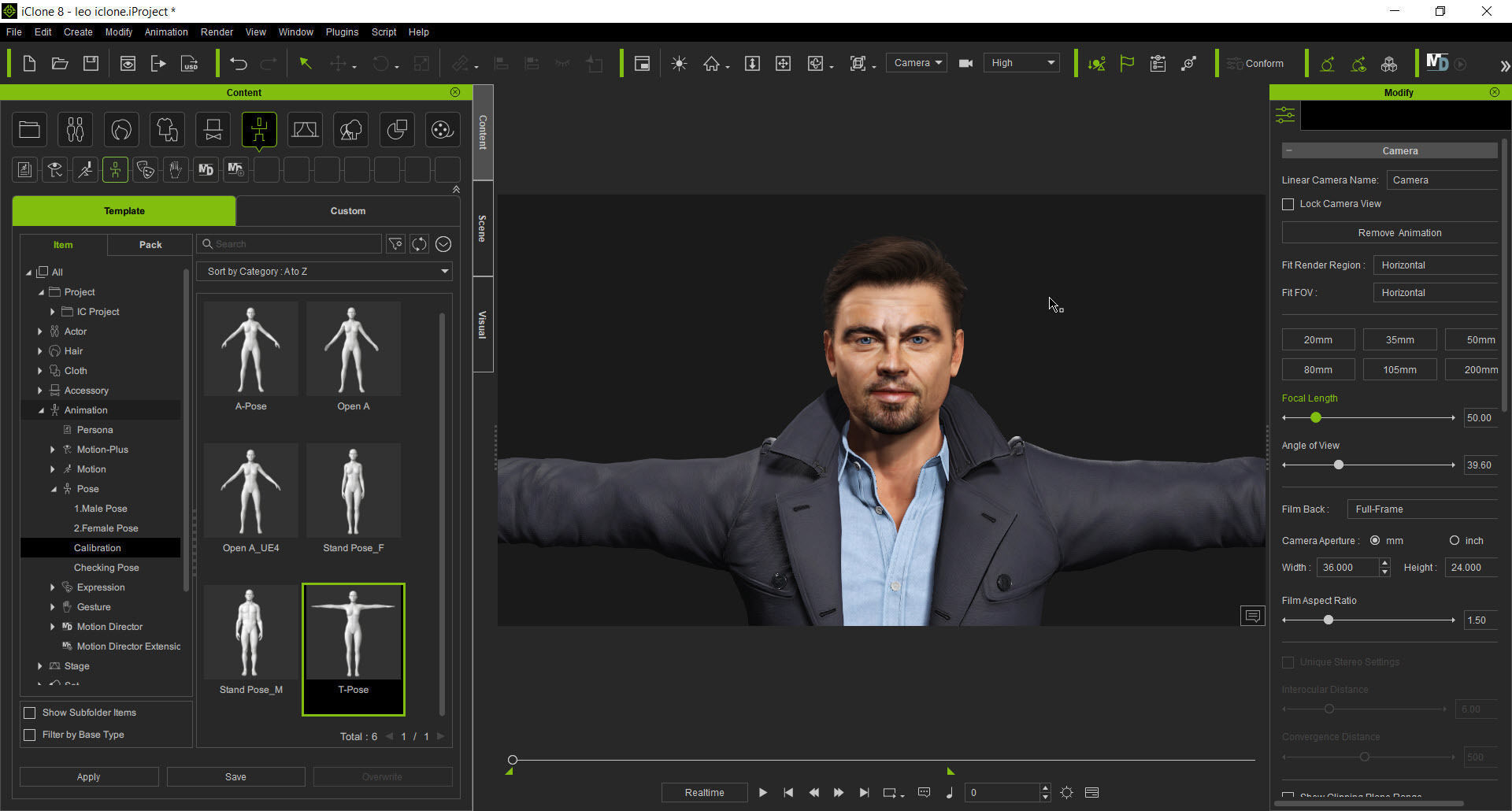 Leonardo DiCaprio Rigged - 2500 Free animations tutorial Low-poly 3D model_18
