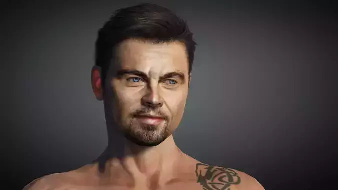 Leonardo DiCaprio Rigged - 2500 Free animations tutorial Low-poly 3D model