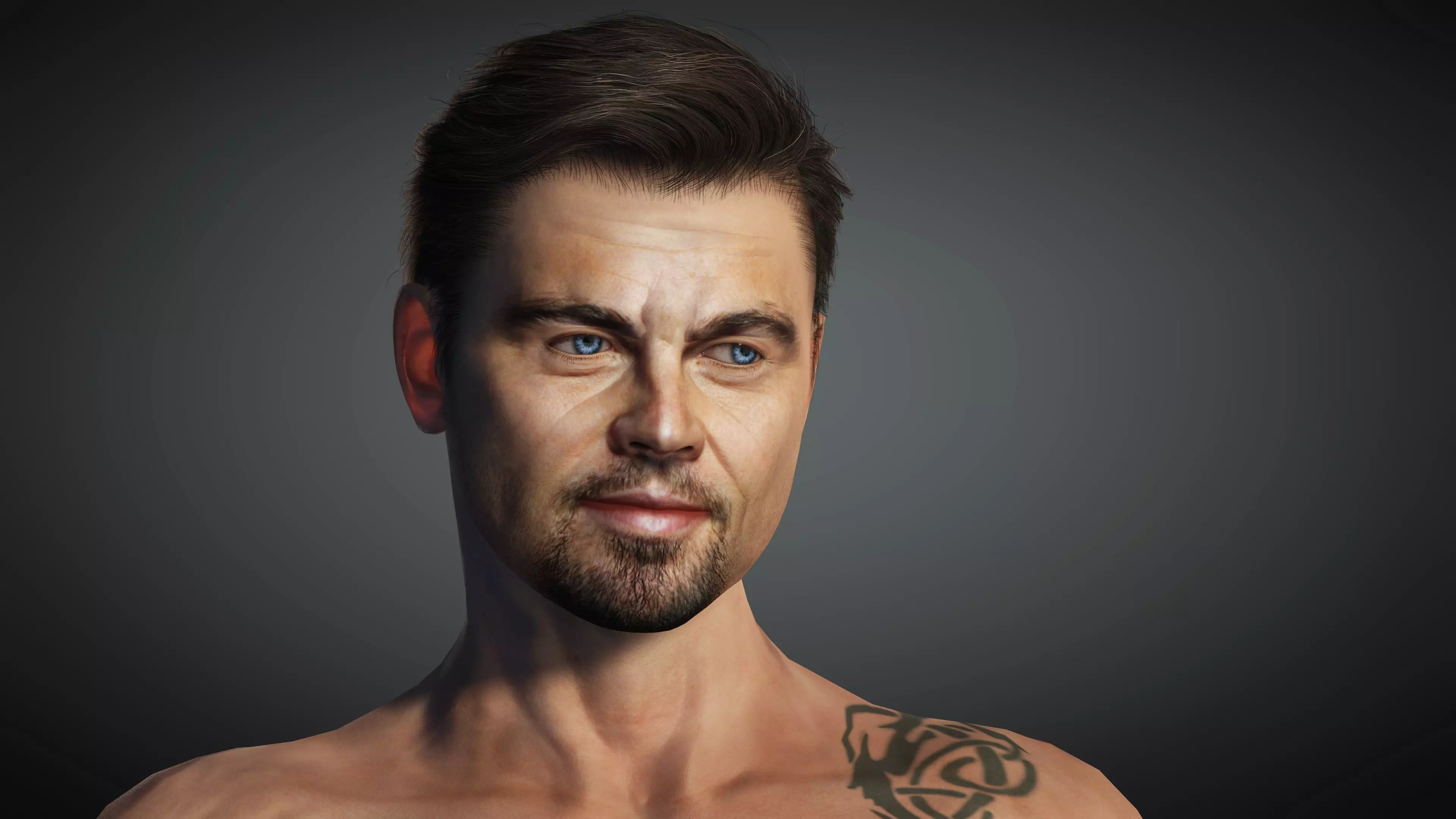 Leonardo DiCaprio Rigged - 2500 Free animations tutorial Low-poly 3D model_0