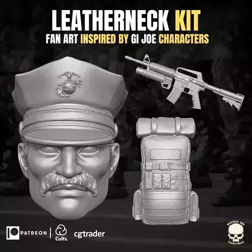 Leatherneck Kit 3D printable Files For Action Figures