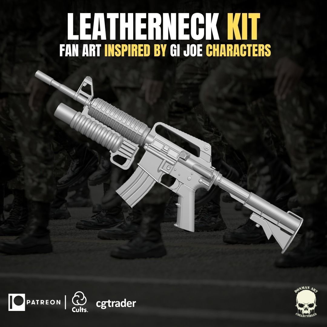 Leatherneck Kit 3D printable Files For Action Figures 3D print model_13