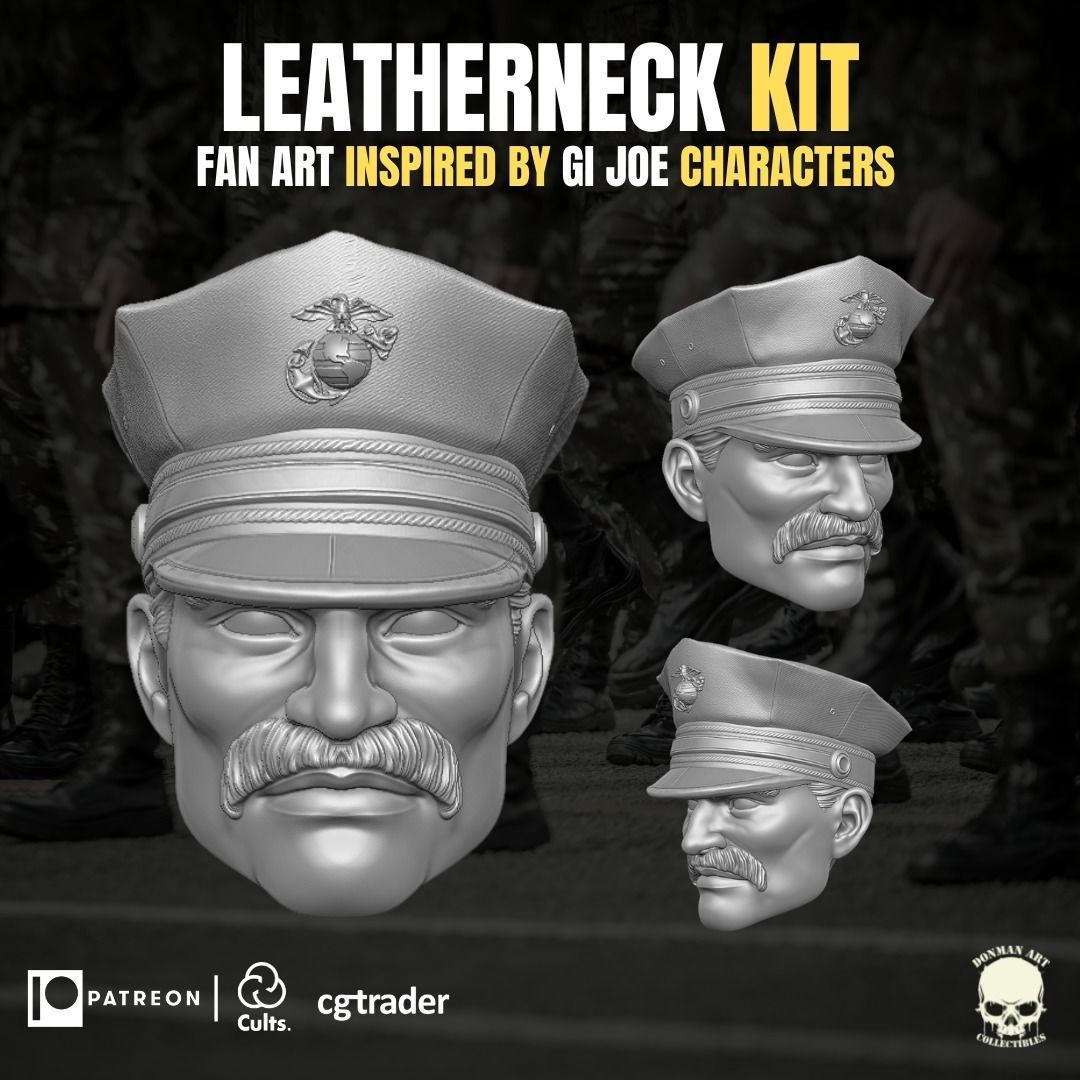 Leatherneck Kit 3D printable Files For Action Figures 3D print model_14