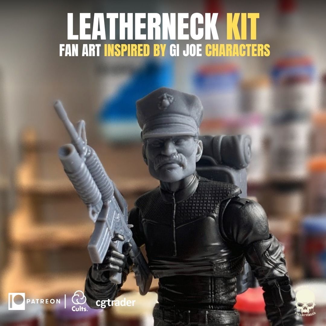 Leatherneck Kit 3D printable Files For Action Figures 3D print model_11