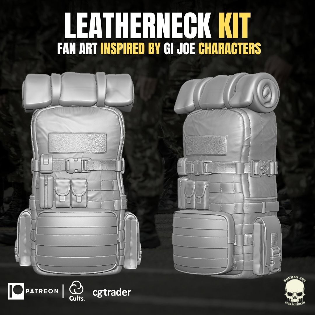 Leatherneck Kit 3D printable Files For Action Figures 3D print model_1
