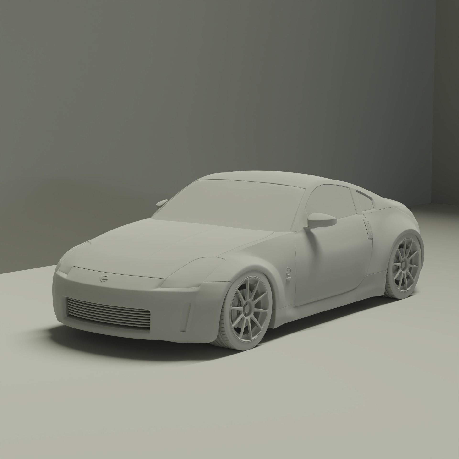 Nissan 350z Japanese Sports Coupe With Interior Model Free 3D model_10