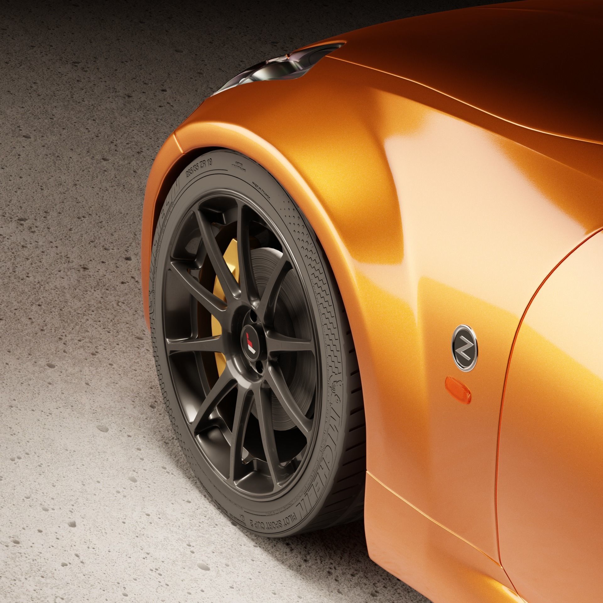 Nissan 350z Japanese Sports Coupe With Interior Model Free 3D model_13