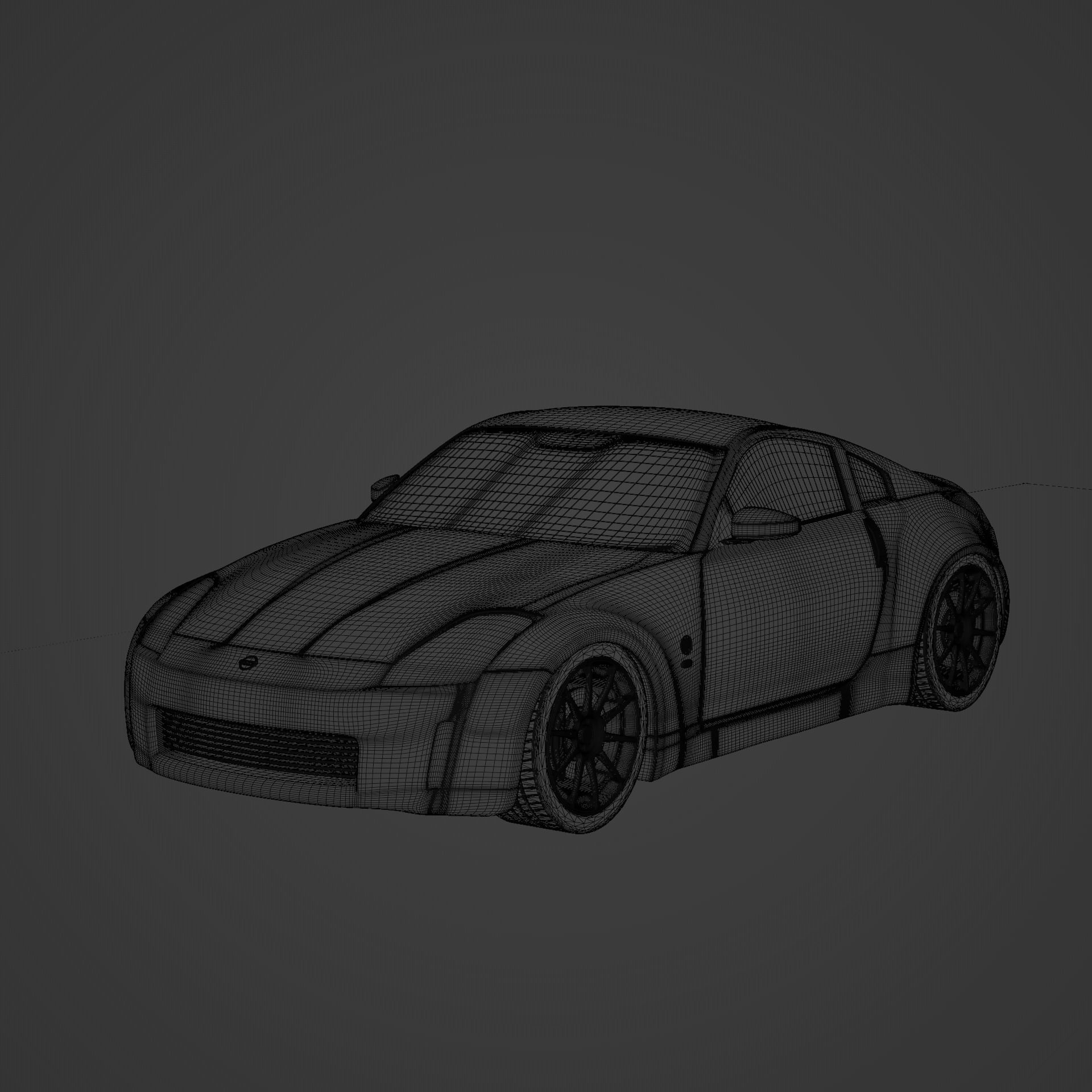 Nissan 350z Japanese Sports Coupe With Interior Model Free 3D model_8