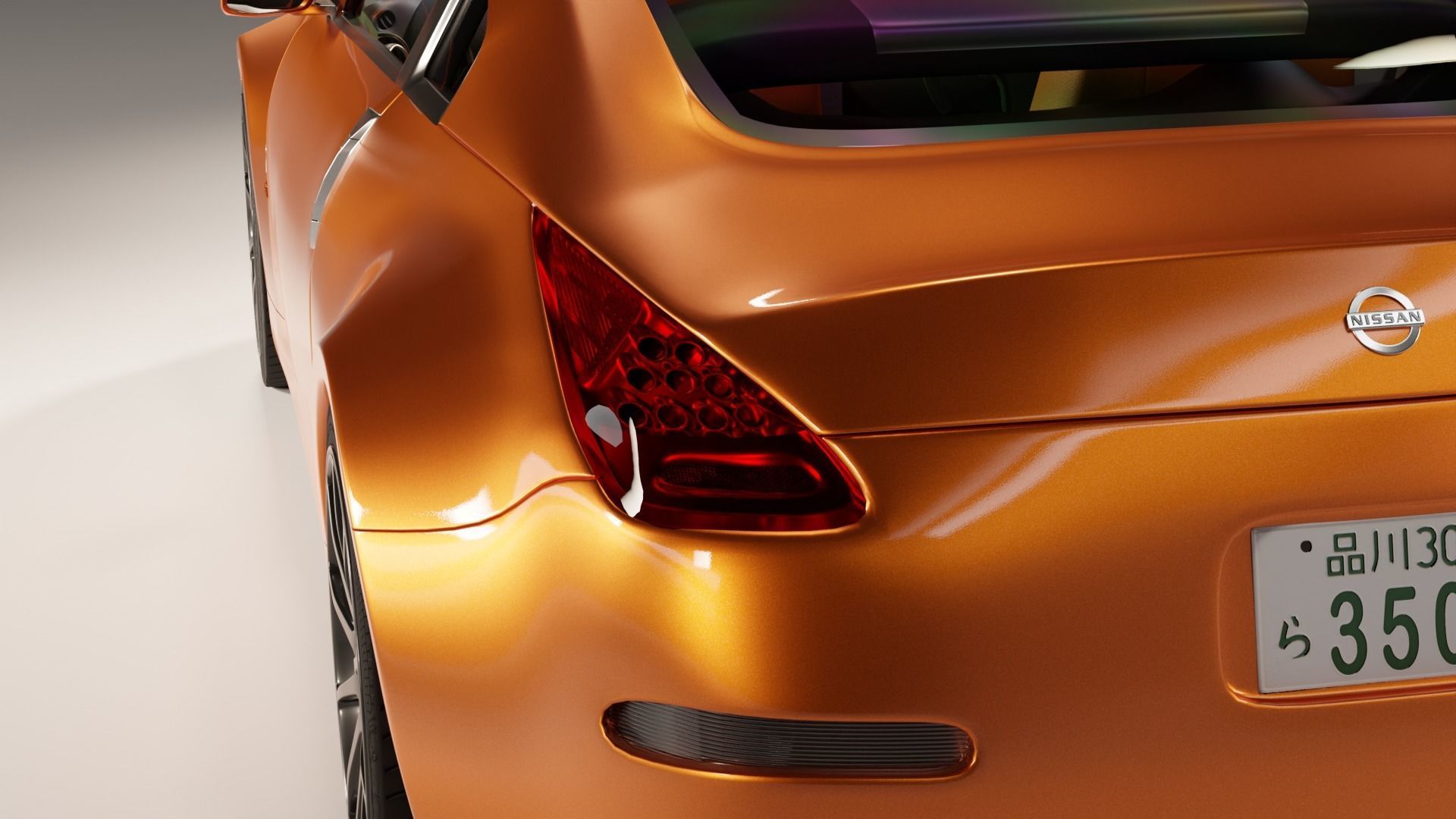 Nissan 350z Japanese Sports Coupe With Interior Model Free 3D model_5