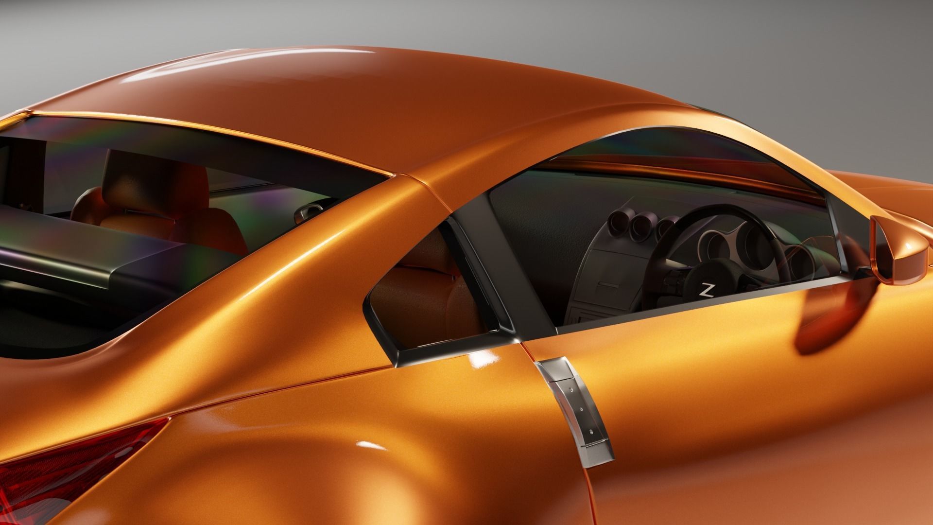 Nissan 350z Japanese Sports Coupe With Interior Model Free 3D model_7