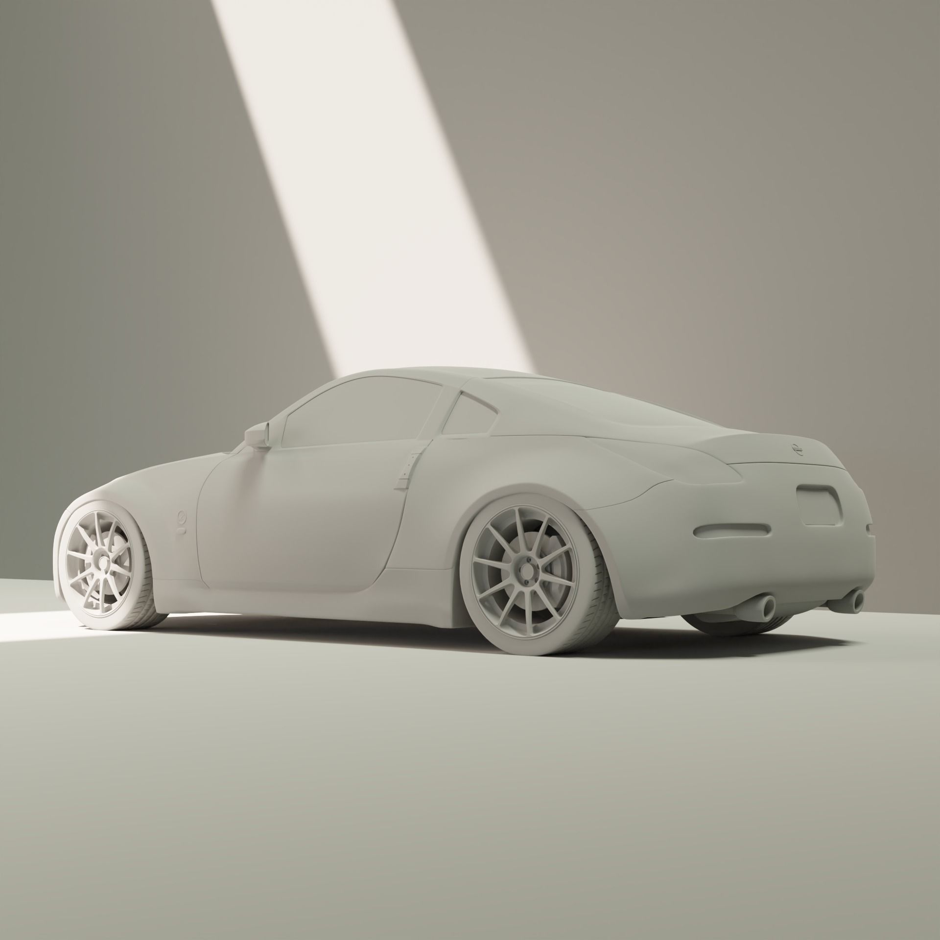 Nissan 350z Japanese Sports Coupe With Interior Model Free 3D model_9