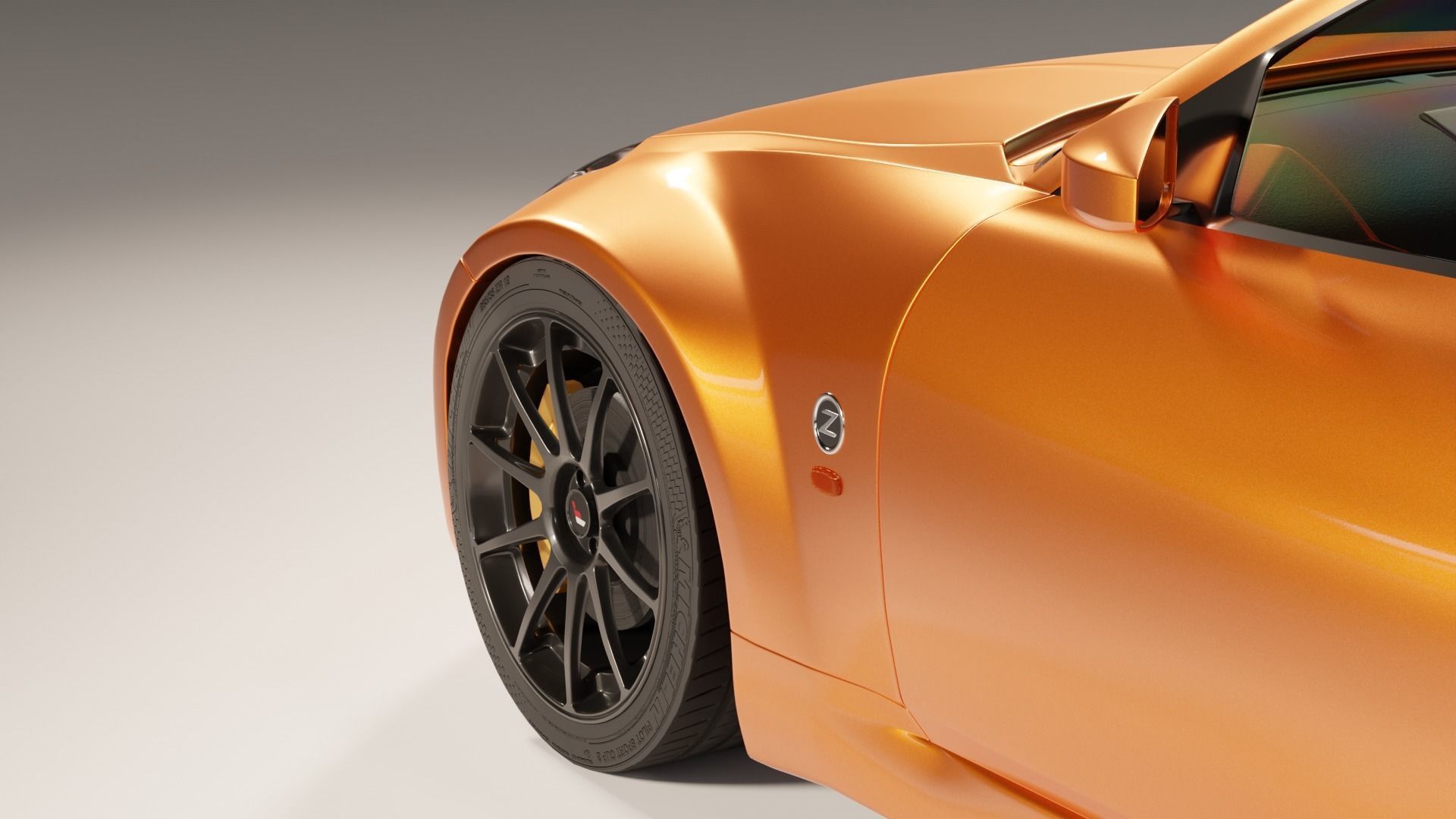 Nissan 350z Japanese Sports Coupe With Interior Model Free 3D model_4