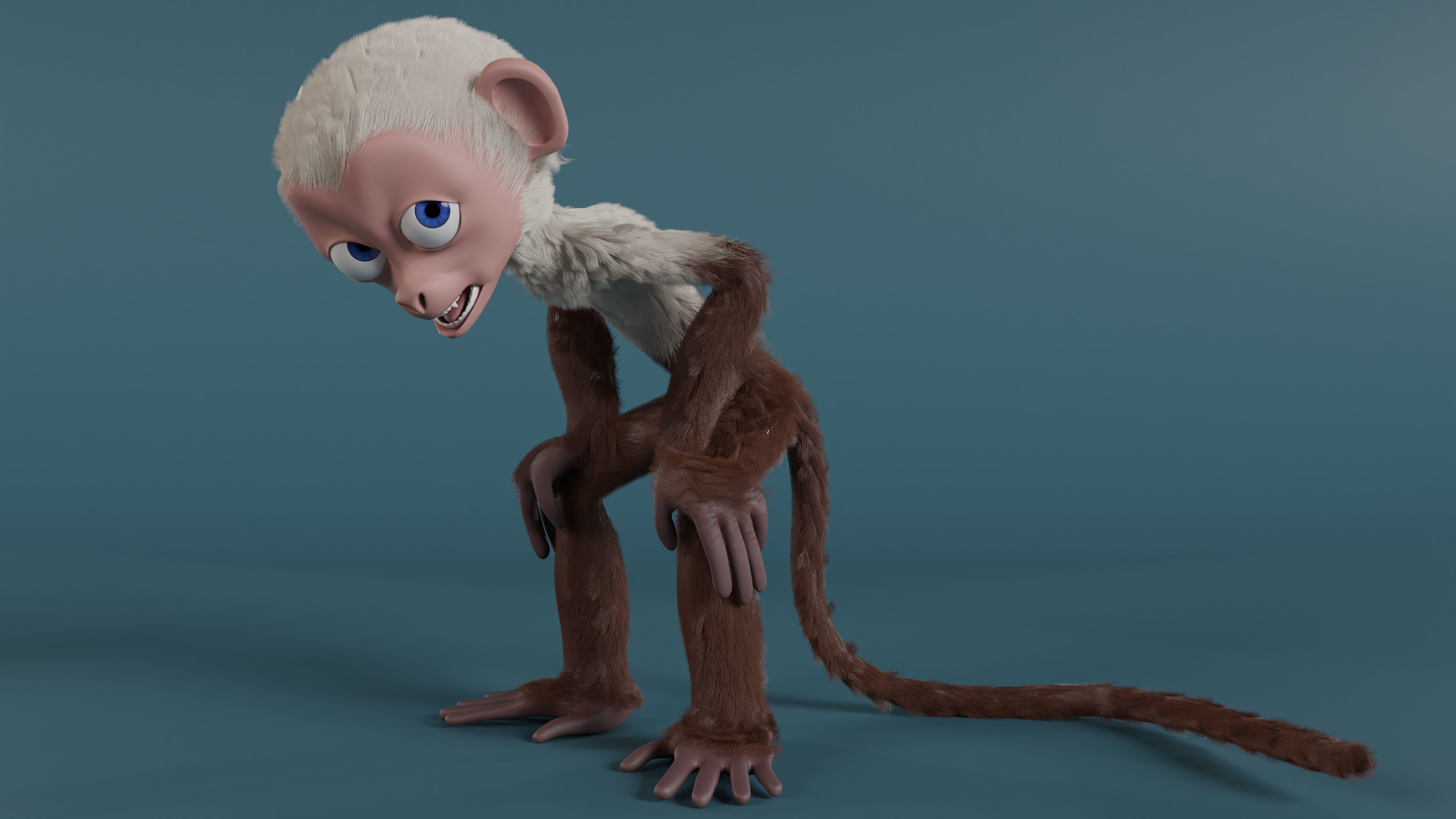 Doug the Fully Rigged Fully Customizable Capuchin Monkey 3D model_3