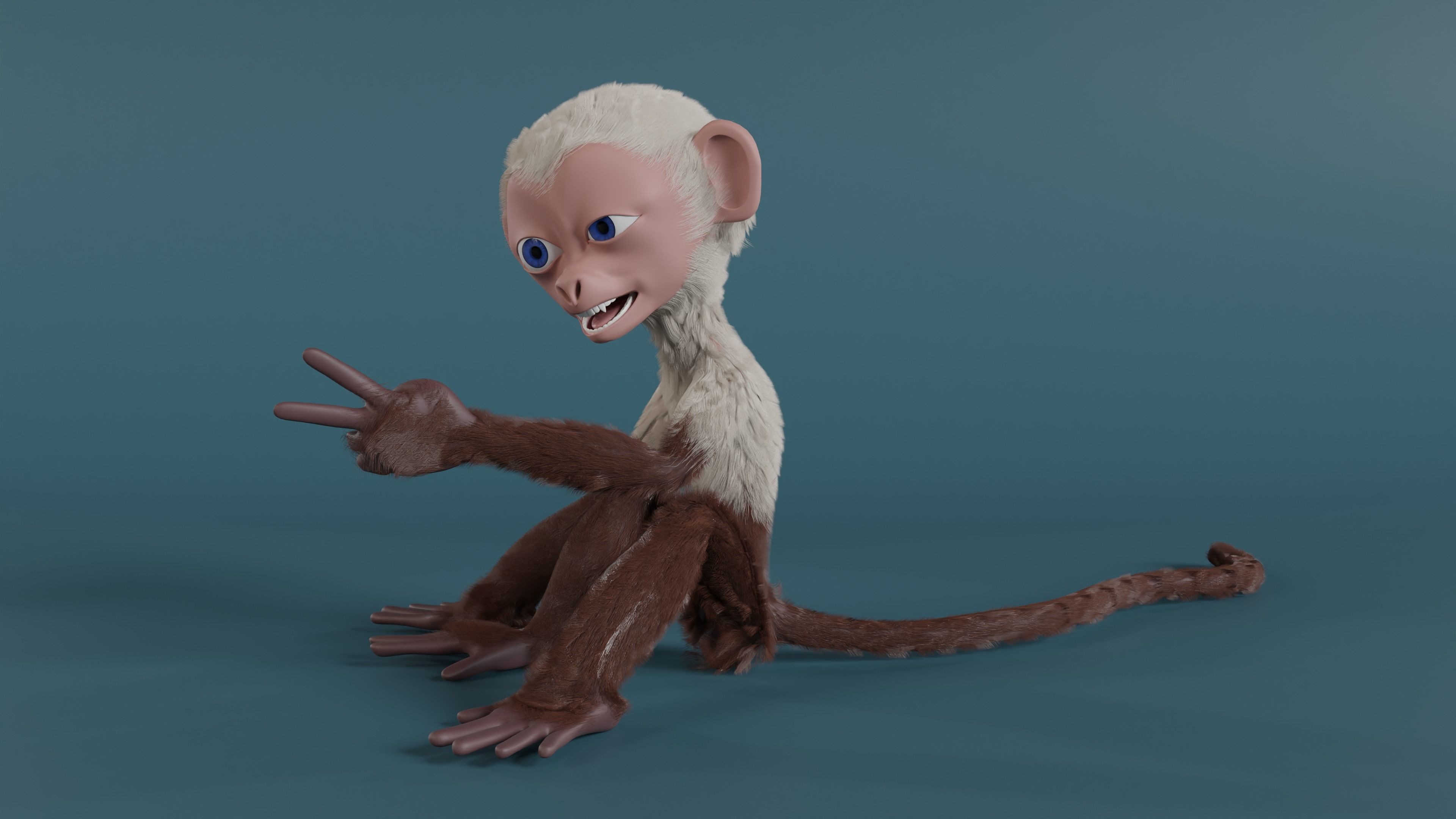 Doug the Fully Rigged Fully Customizable Capuchin Monkey 3D model_4