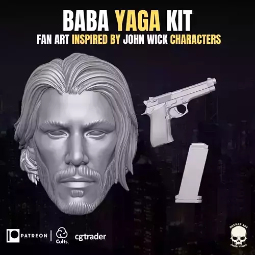 Baba Yaga Kit 3D printable File For Action Figures 3D print model