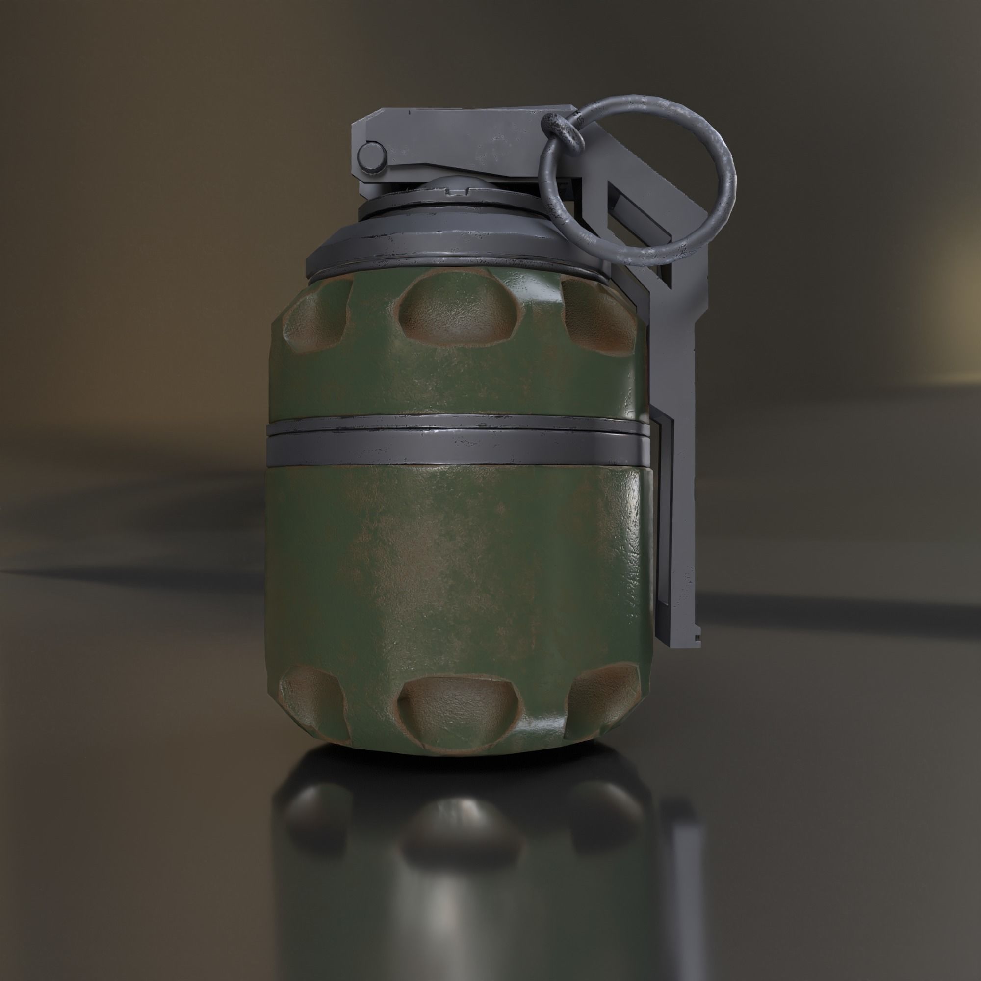 GRENADE MODEL military Free low-poly 3D model_1