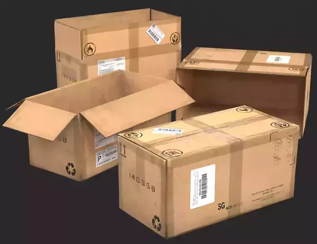 Cardboard box 3D model