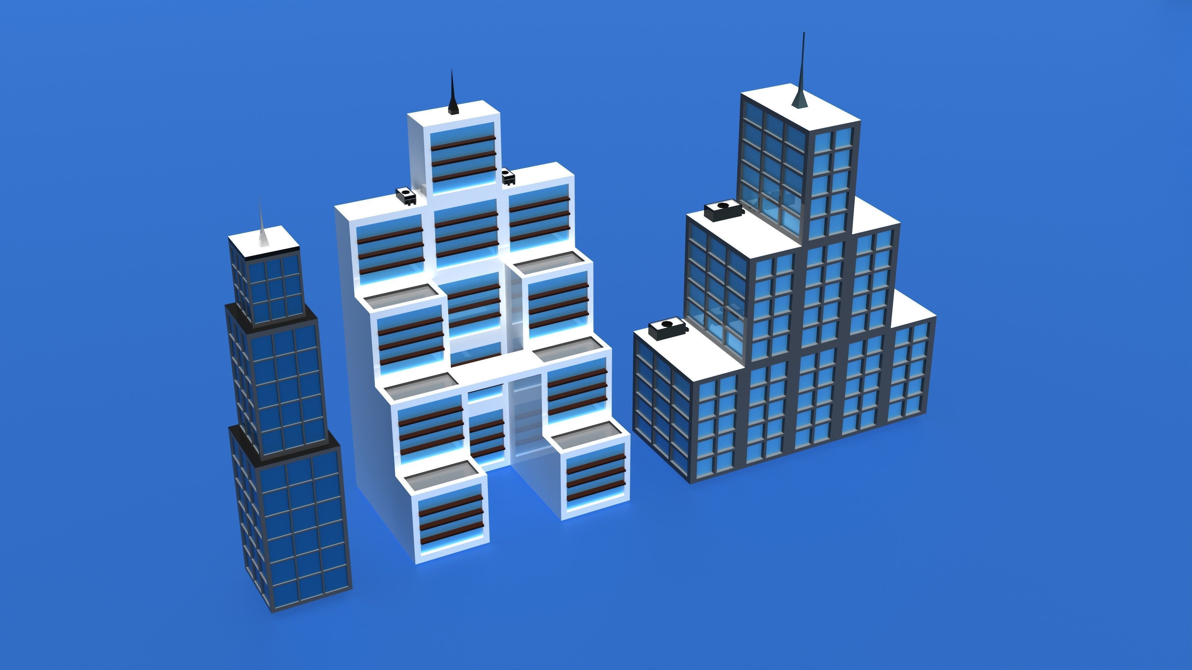 Ultimate Low Poly City Pack 3D  Low-poly 3D model_6